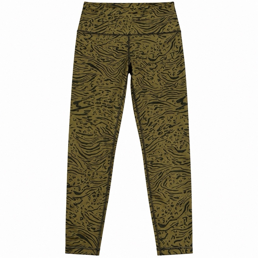 athleta transcend 7/8 tight green Animal Print small tall